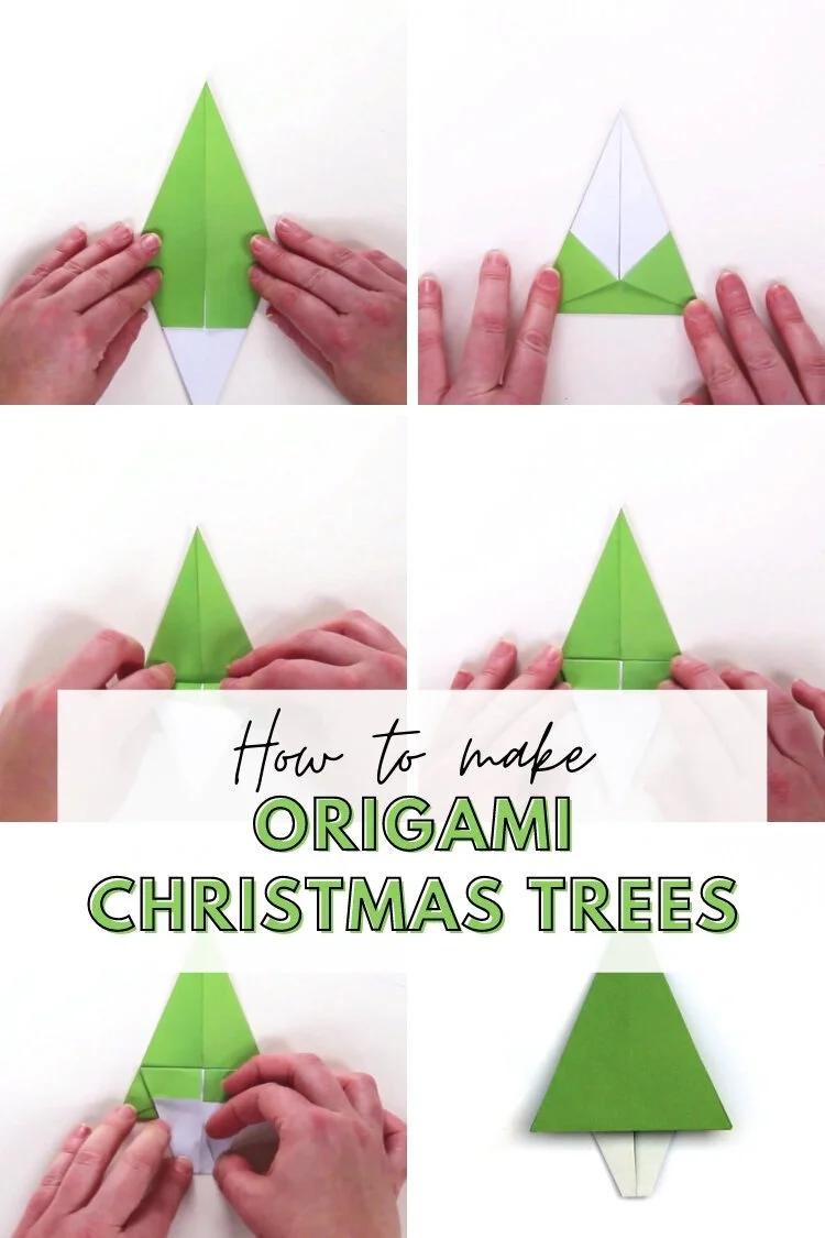 easy origami christmas trees — gathering beauty